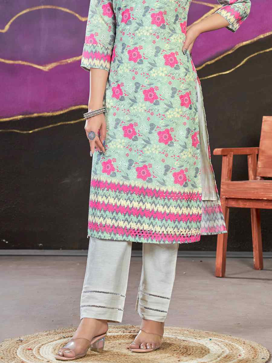 Multi Polycotton Printed Festival Casual Kurti