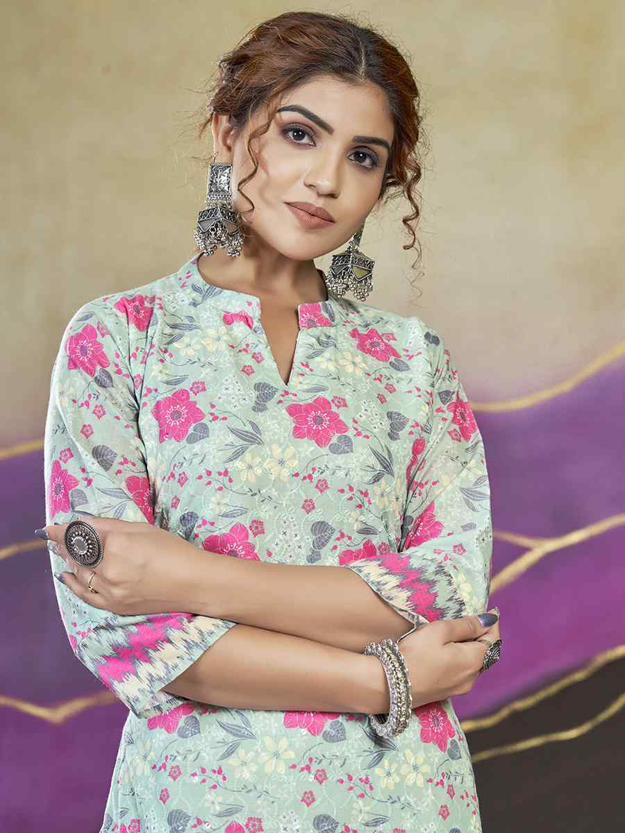 Multi Polycotton Printed Festival Casual Kurti