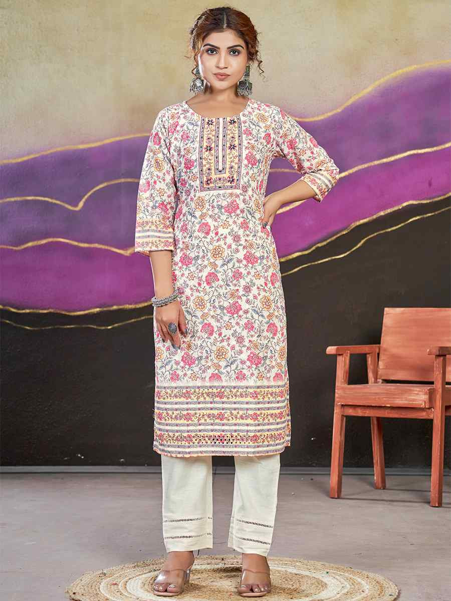 Multi Polycotton Printed Festival Casual Kurti