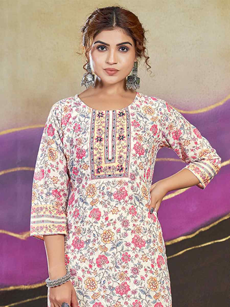 Multi Polycotton Printed Festival Casual Kurti