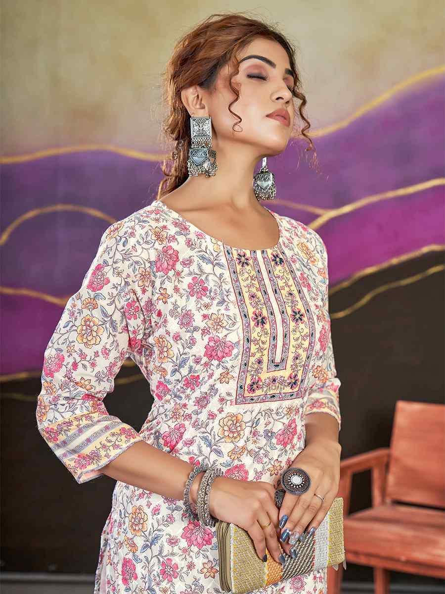 Multi Polycotton Printed Festival Casual Kurti