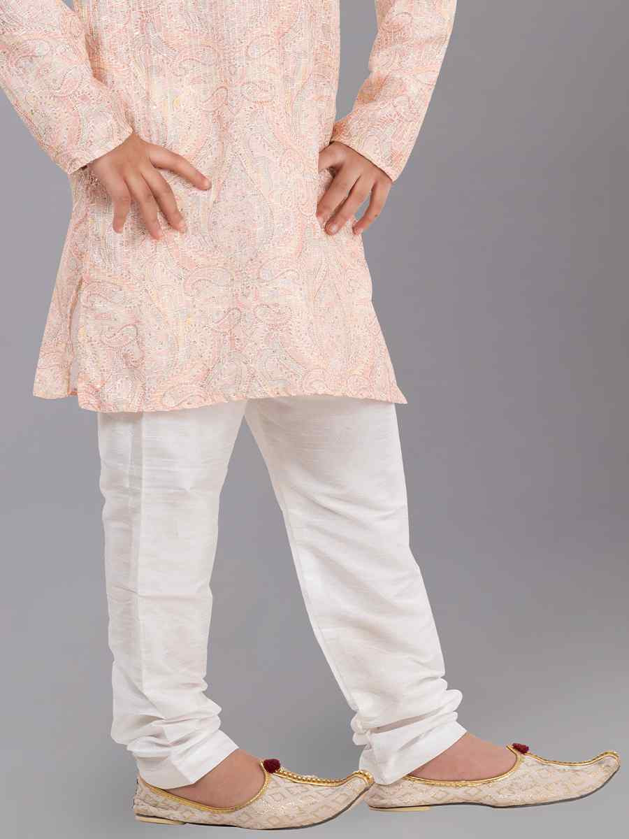 Multi Polyester Mono Embroidered Festival Traditional Kurta Pyjama Boys Wear