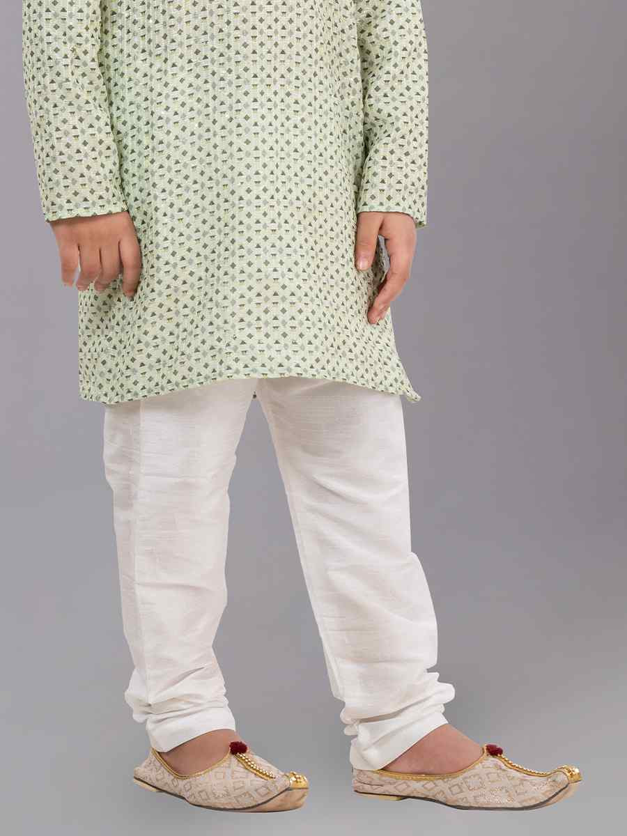 Multi Polyester Mono Embroidered Festival Traditional Kurta Pyjama Boys Wear