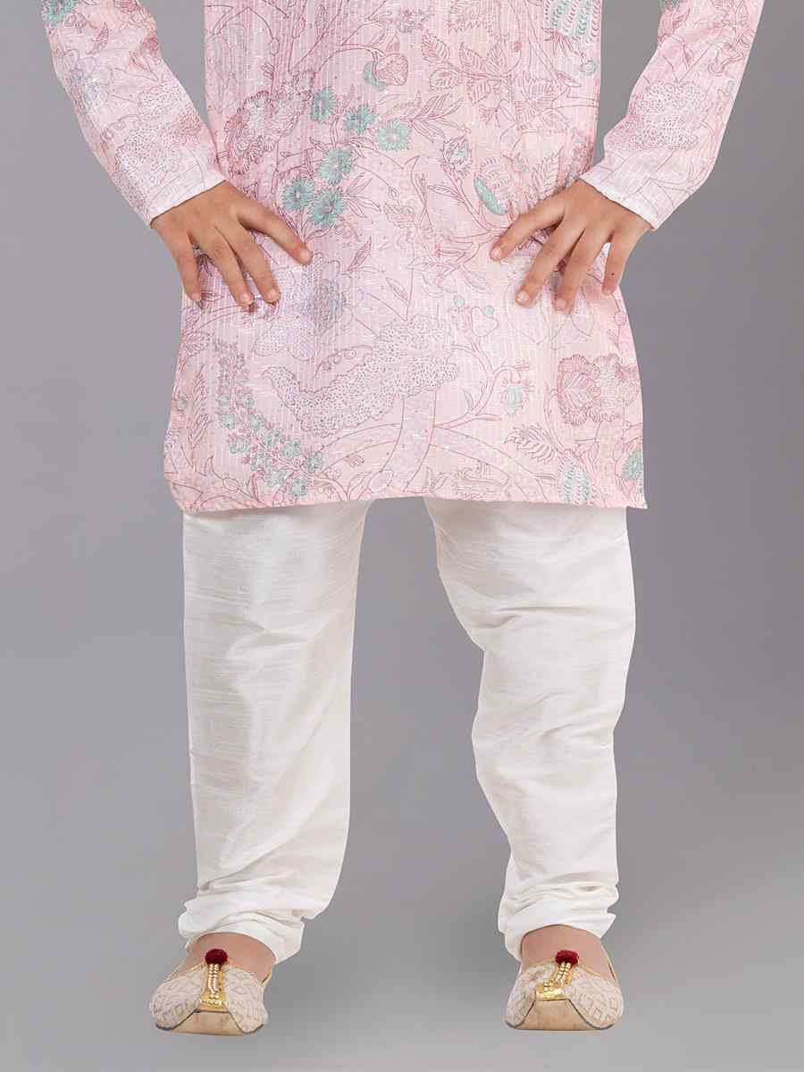 Multi Polyester Mono Embroidered Festival Traditional Kurta Pyjama Boys Wear