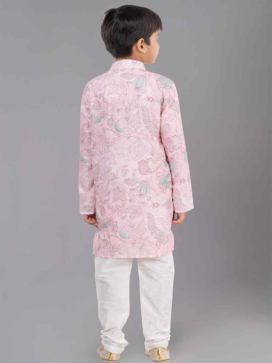 Multi Polyester Mono Embroidered Festival Traditional Kurta Pyjama Boys Wear