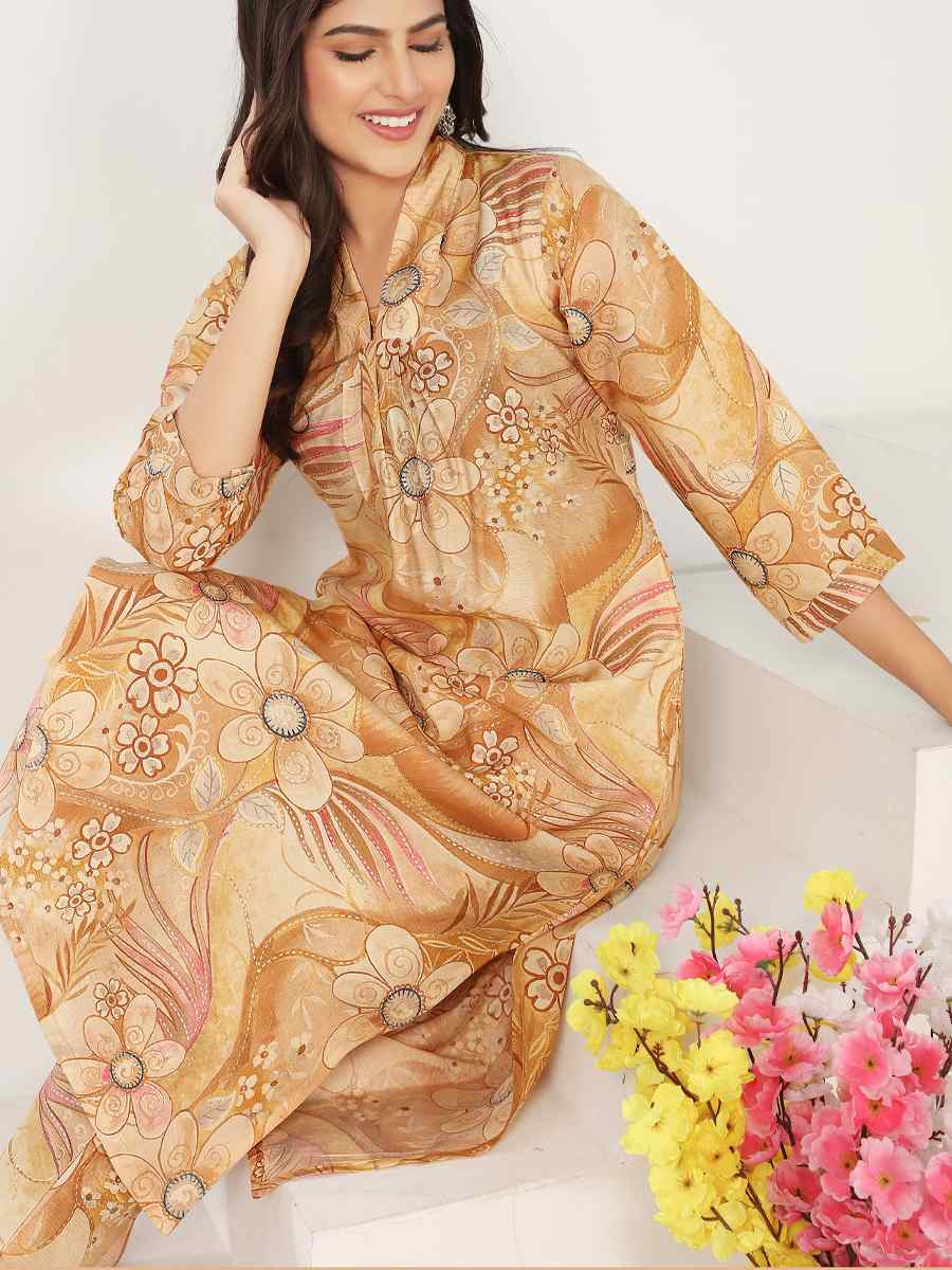 Multi Premium Reyon Printed Festival Casual Kurti