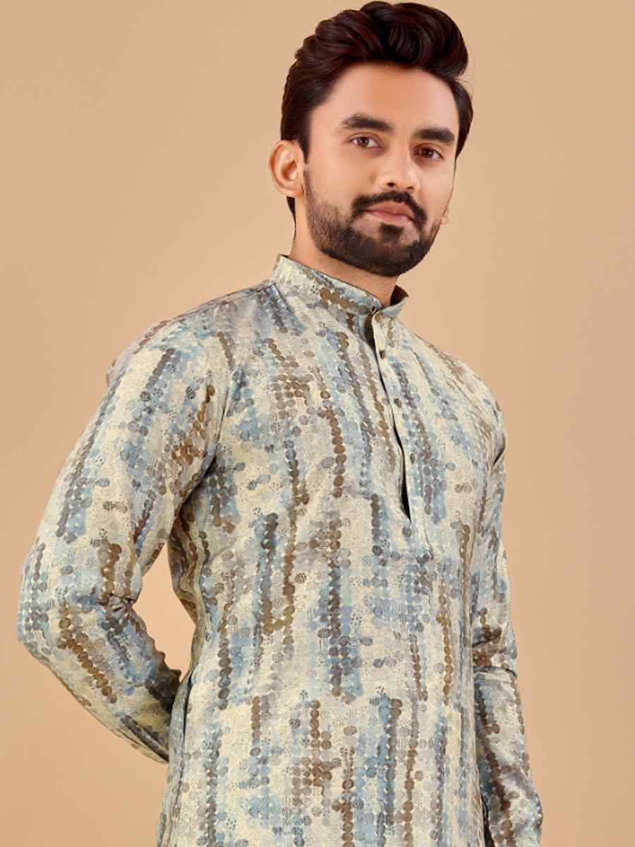 Multi Premium Soft Cotton Printed Festival Casual Kurta