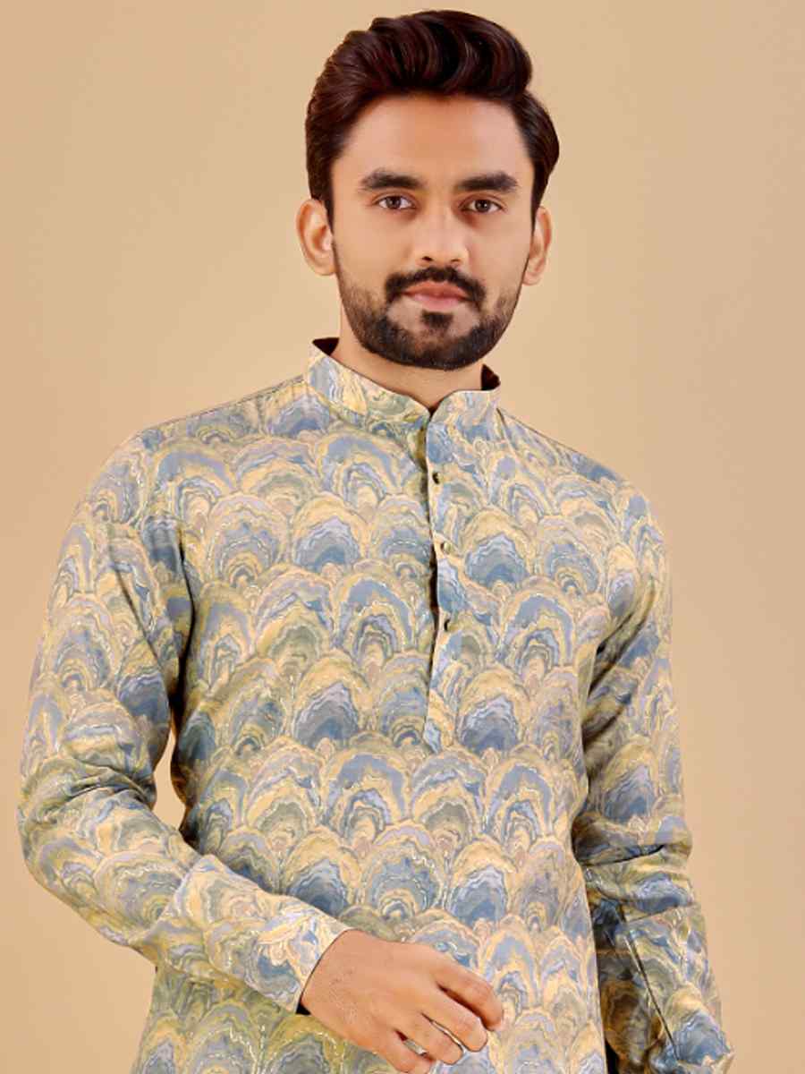 Multi Premium Soft Cotton Printed Festival Casual Kurta