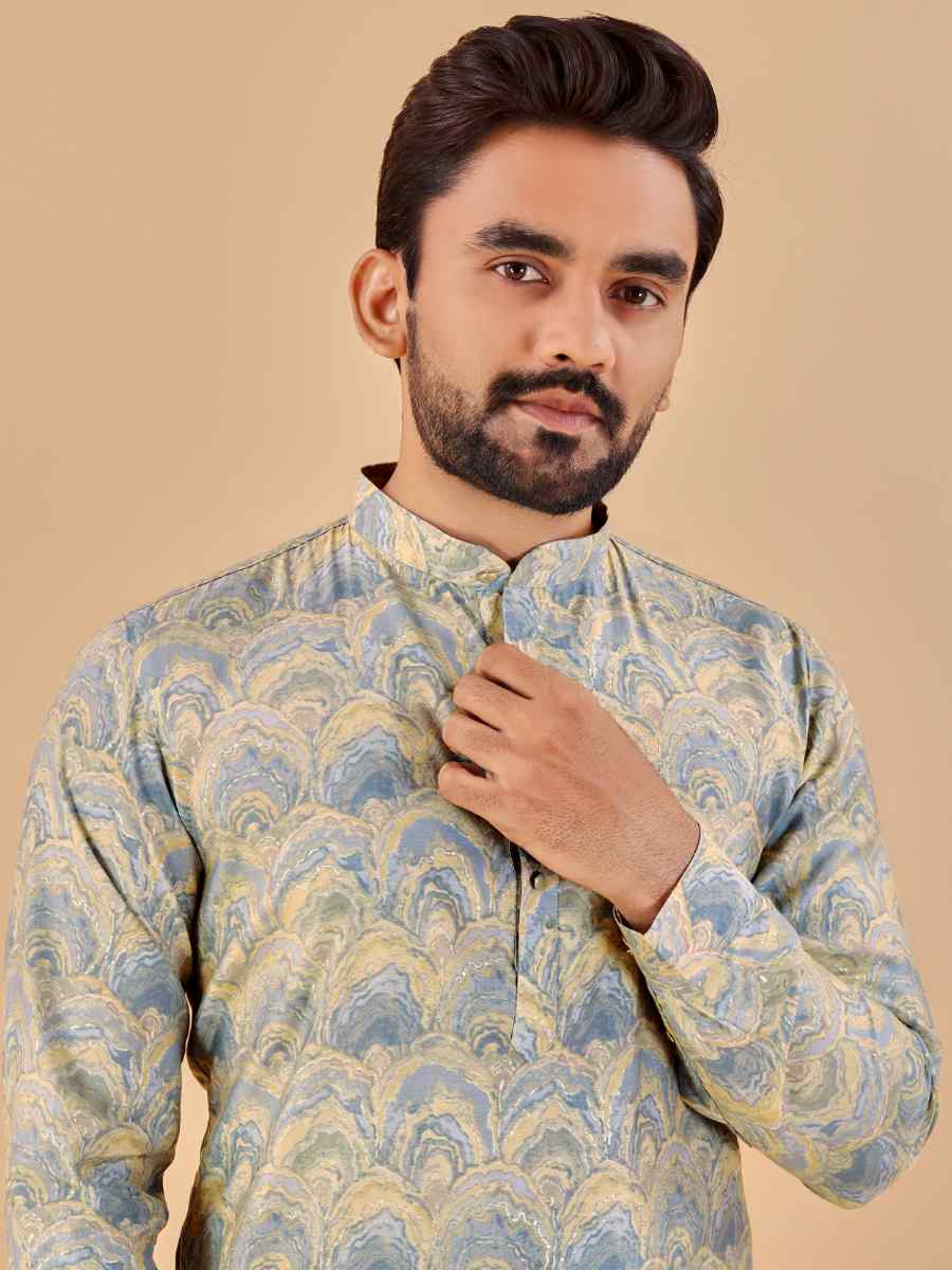 Multi Premium Soft Cotton Printed Festival Casual Kurta