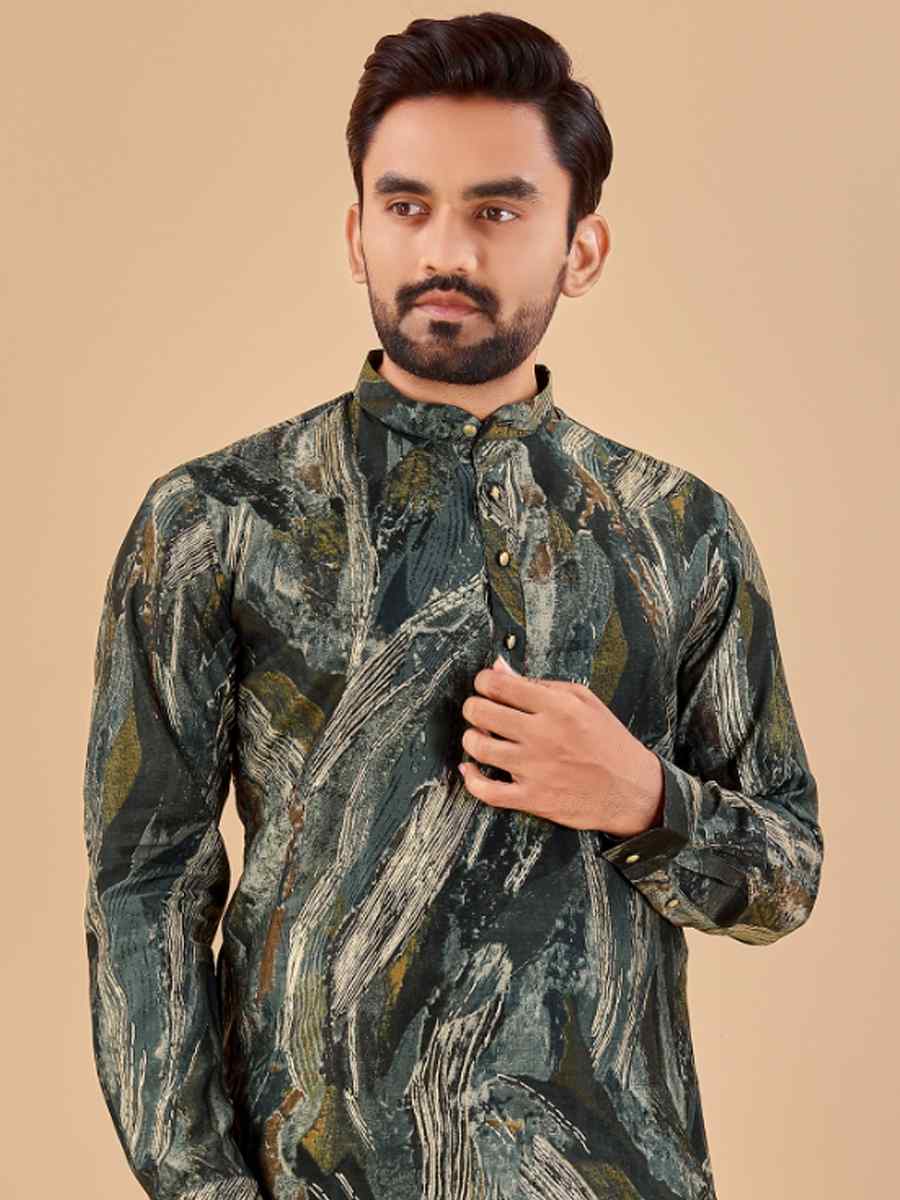 Multi Premium Soft Cotton Printed Festival Casual Kurta