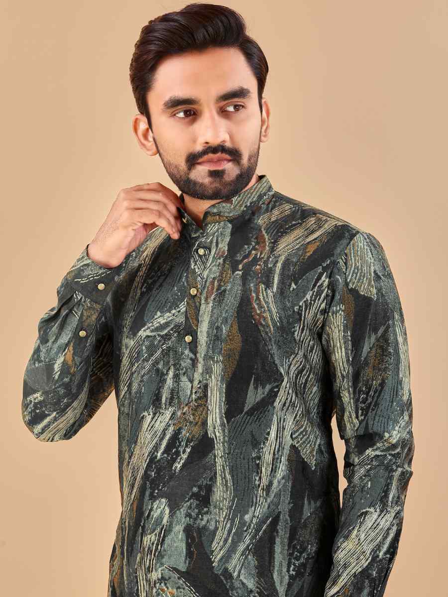 Multi Premium Soft Cotton Printed Festival Casual Kurta