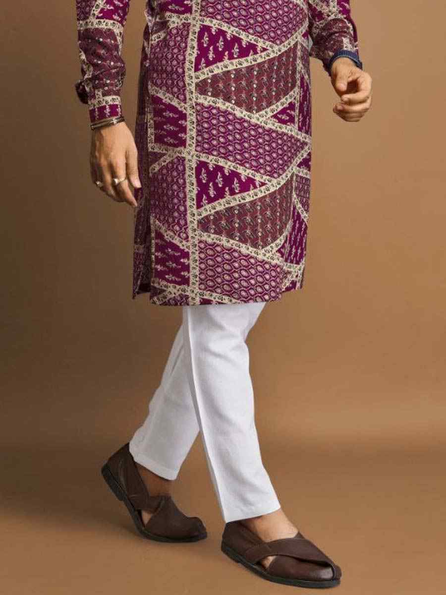 Multi Premium Soft Cotton Printed Festival Casual Kurta