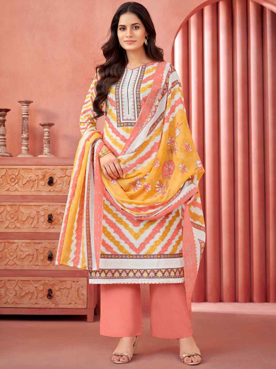 Multi Pure Cotton Printed Casual Festival Pant Salwar Kameez