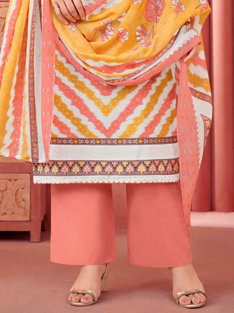 Multi Pure Cotton Printed Casual Festival Pant Salwar Kameez