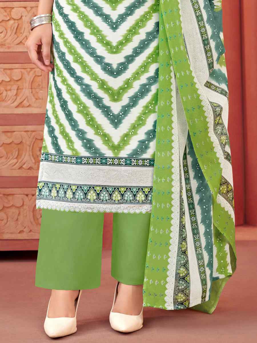 Multi Pure Cotton Printed Casual Festival Pant Salwar Kameez