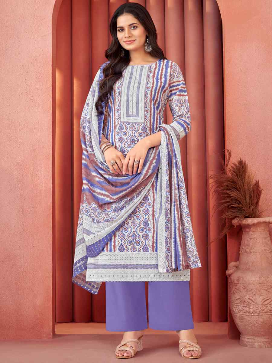 Multi Pure Cotton Printed Casual Festival Pant Salwar Kameez