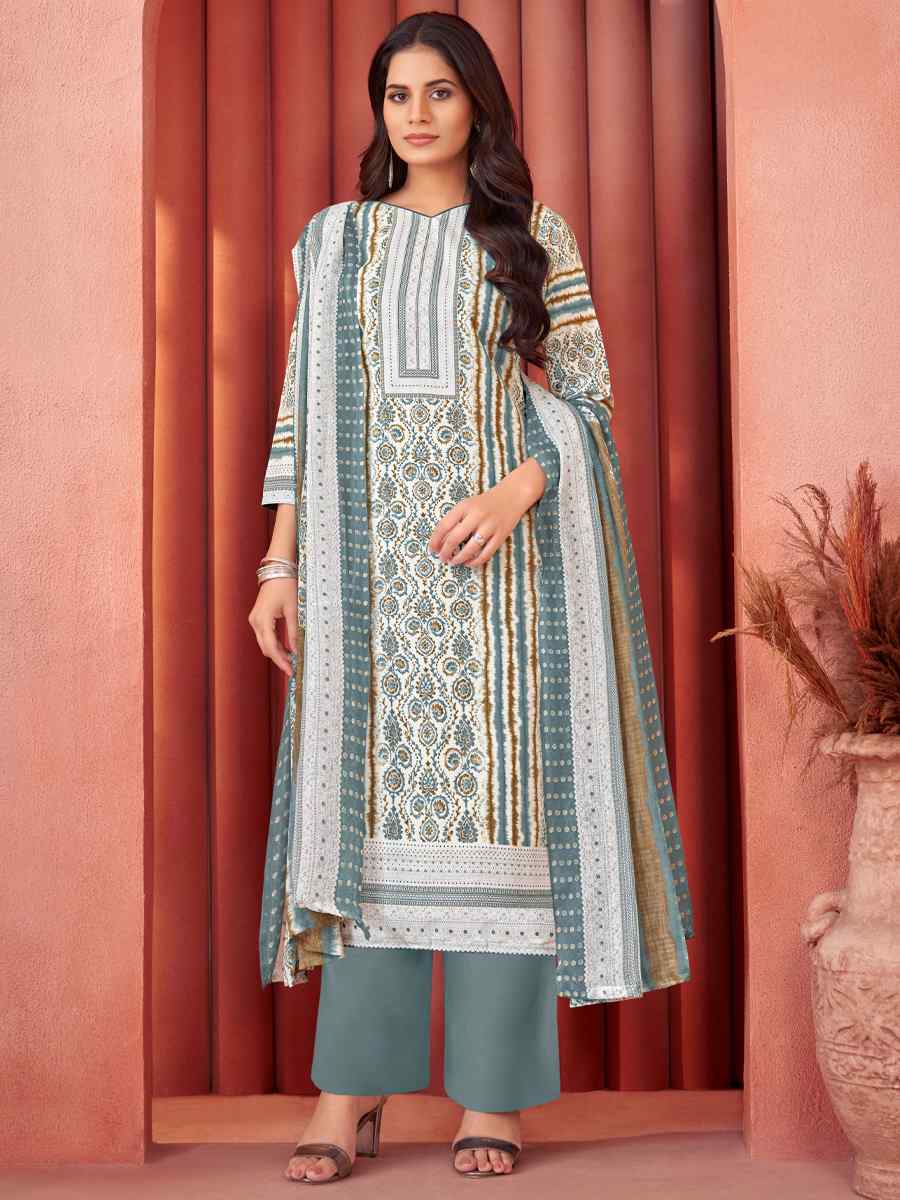 Multi Pure Cotton Printed Casual Festival Pant Salwar Kameez