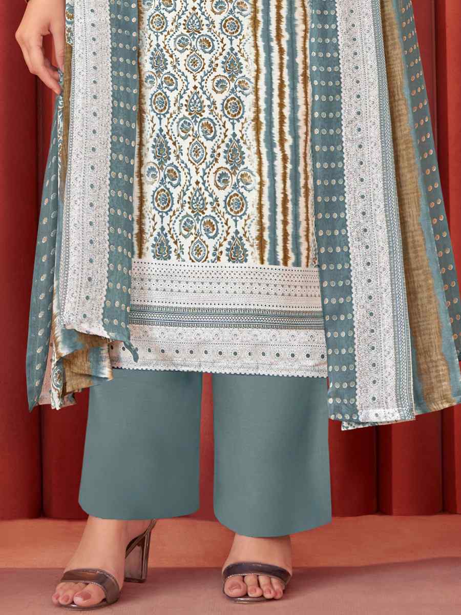 Multi Pure Cotton Printed Casual Festival Pant Salwar Kameez