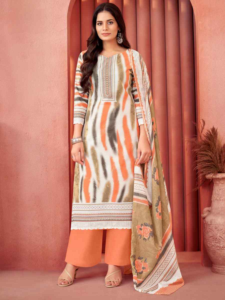 Multi Pure Cotton Printed Casual Festival Pant Salwar Kameez