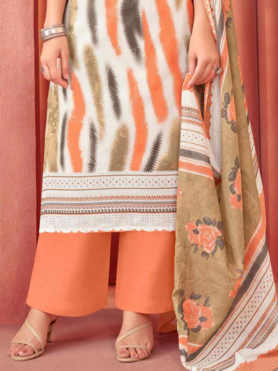 Multi Pure Cotton Printed Casual Festival Pant Salwar Kameez