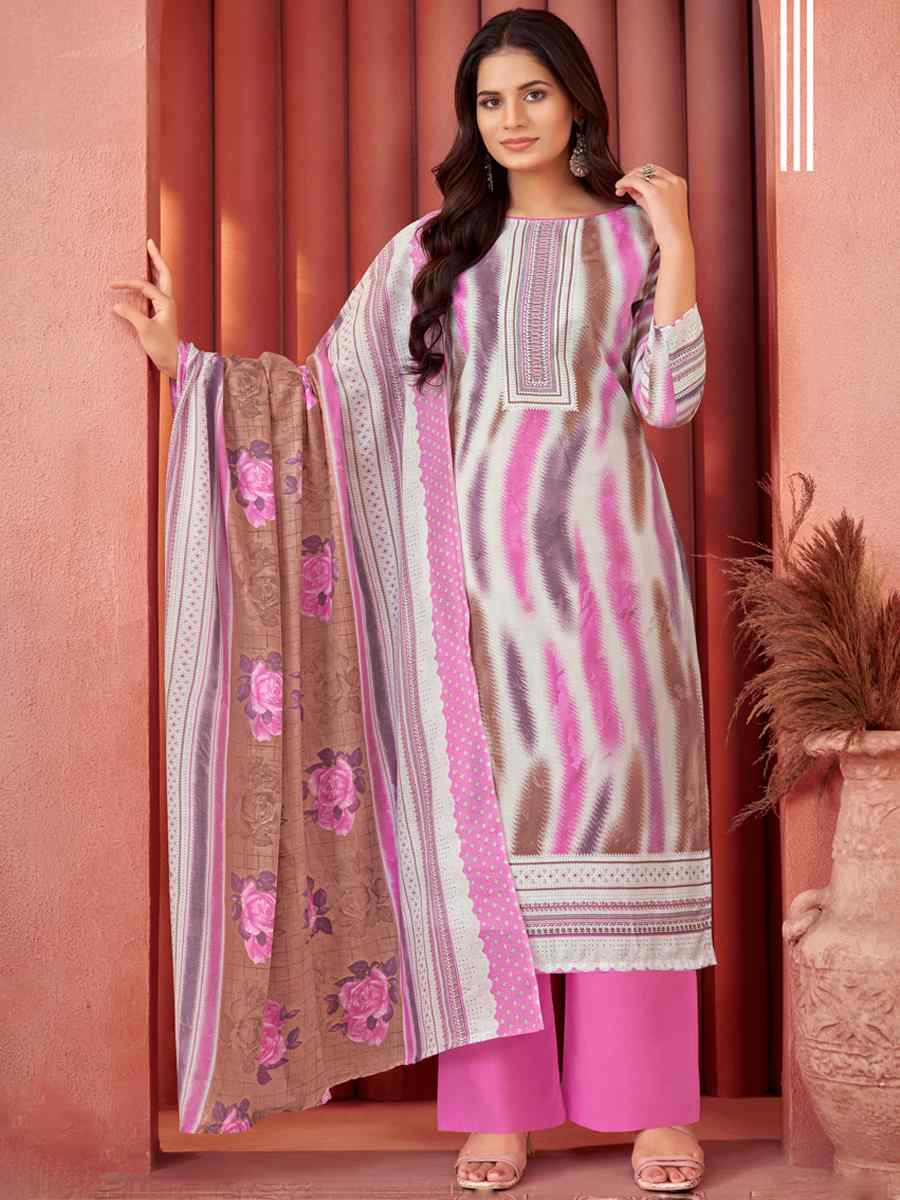 Multi Pure Cotton Printed Casual Festival Pant Salwar Kameez