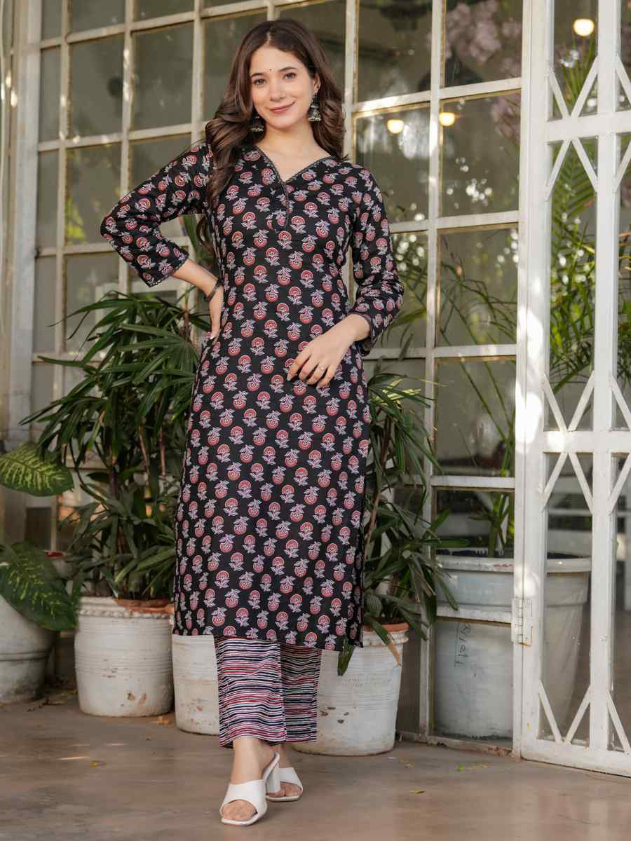 Multi Pure Cotton Printed Festival Casual Ready Pant Salwar Kameez