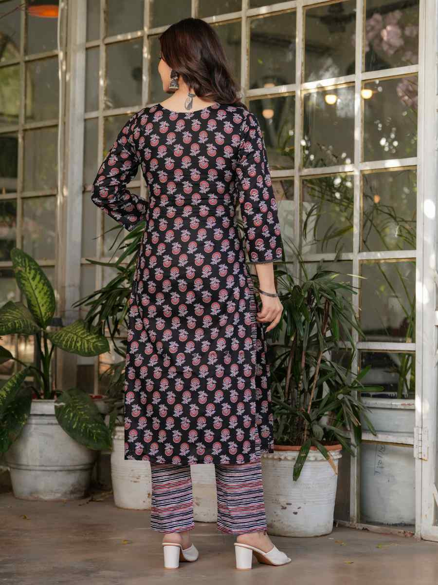 Multi Pure Cotton Printed Festival Casual Ready Pant Salwar Kameez