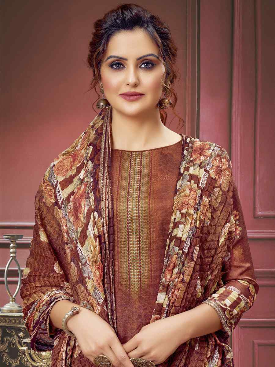 Multi Pure Maslin Printed Casual Festival Palazzo Pant Salwar Kameez