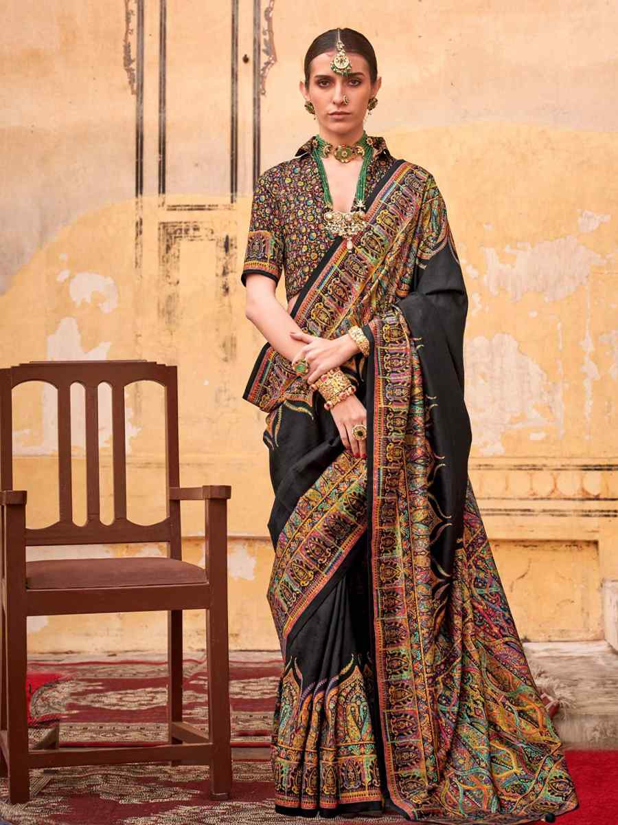 Multi PV Silk Printed Casual Festival Classic Style Saree