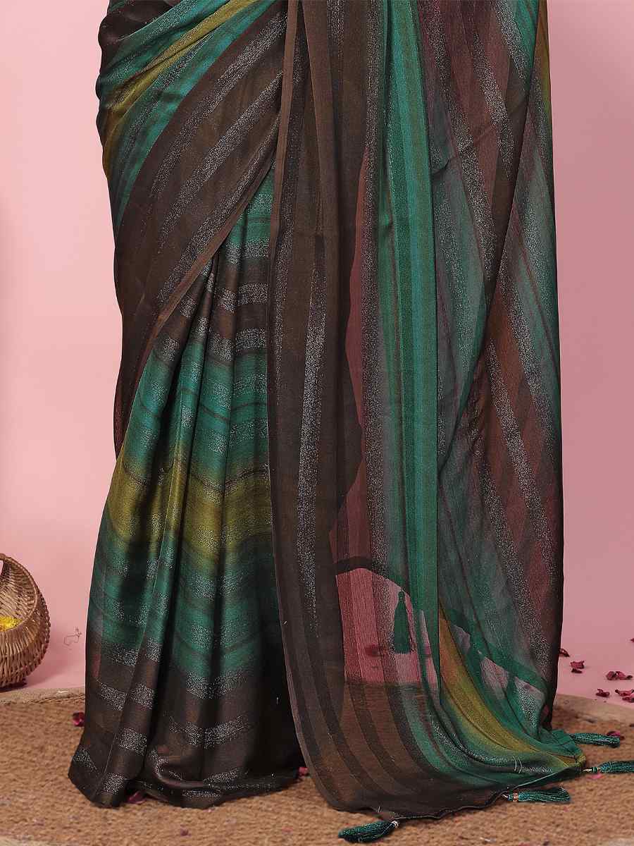 Multi Rangoli Silk Handwoven Festival Party Classic Style Saree