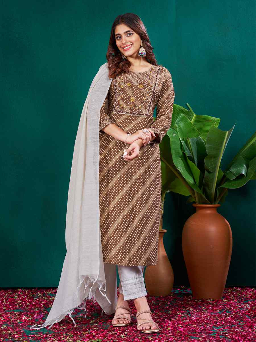 Multi Rayon Embroidered Festival Casual Pant Salwar Kameez