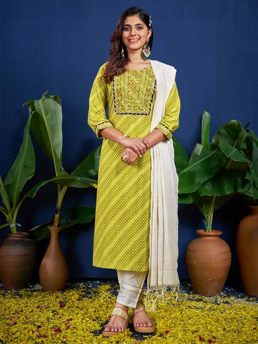 Multi Rayon Embroidered Festival Casual Pant Salwar Kameez