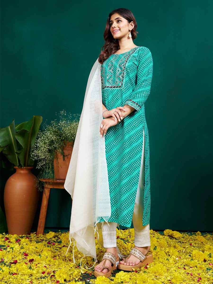 Multi Rayon Embroidered Festival Casual Pant Salwar Kameez