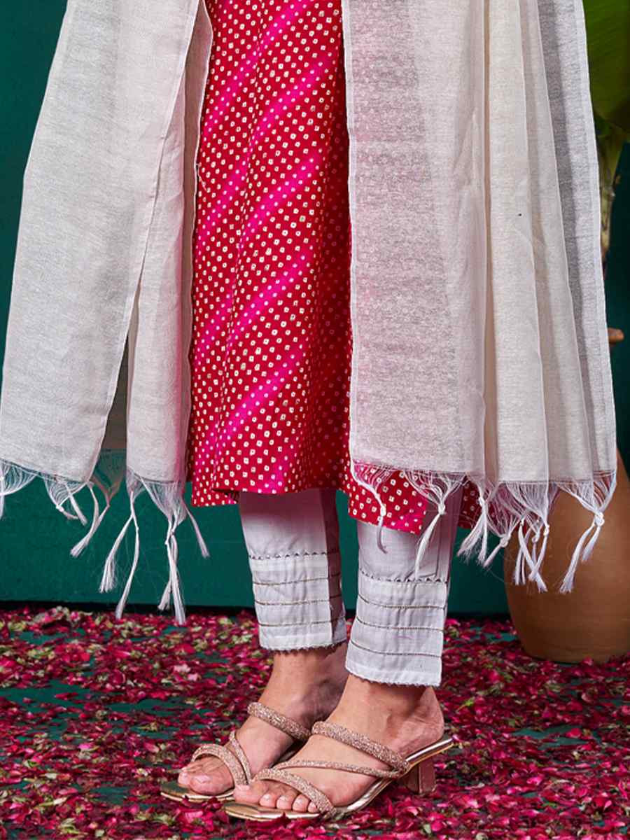 Multi Rayon Embroidered Festival Casual Pant Salwar Kameez