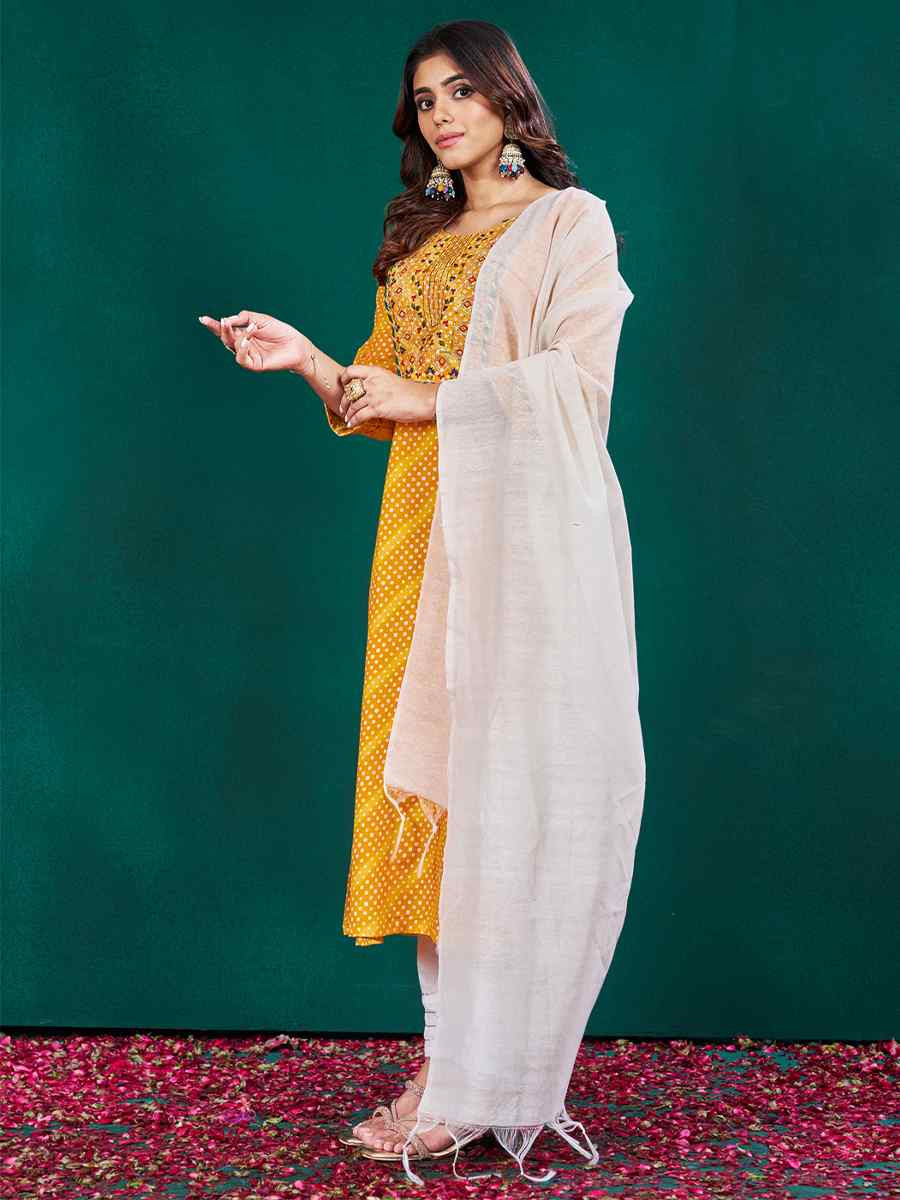 Multi Rayon Embroidered Festival Casual Pant Salwar Kameez