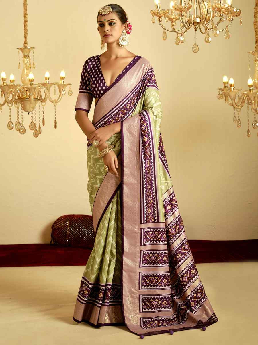 Multi Satin Jacquard Handwoven Festival Casual Classic Style Saree