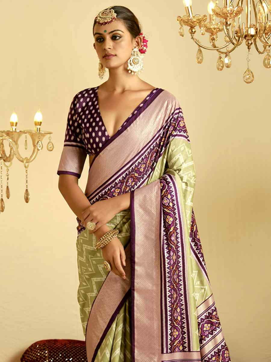 Multi Satin Jacquard Handwoven Festival Casual Classic Style Saree