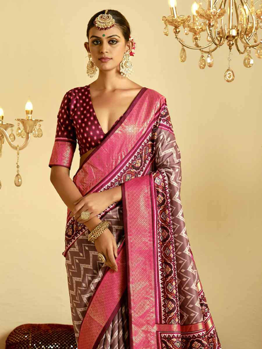 Multi Satin Jacquard Handwoven Festival Casual Classic Style Saree