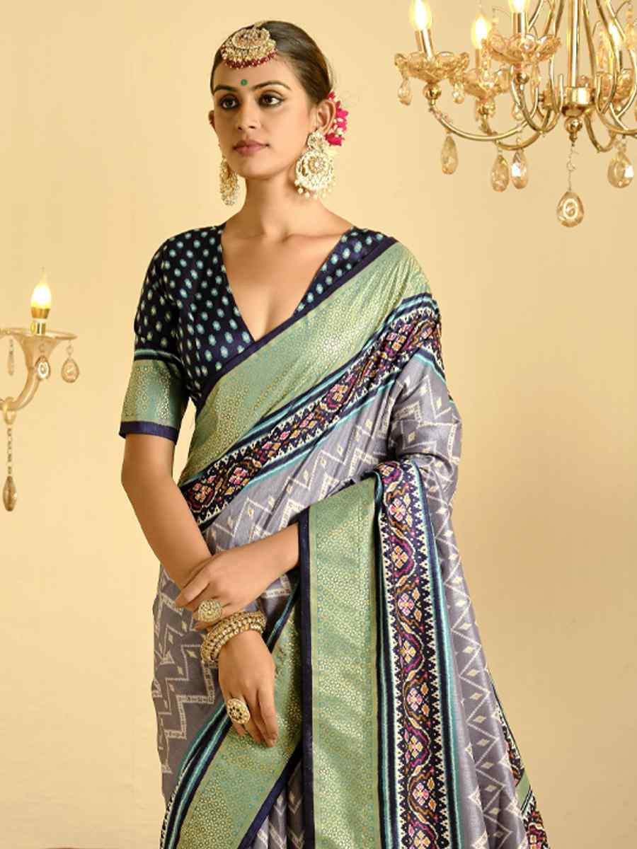 Multi Satin Jacquard Handwoven Festival Casual Classic Style Saree