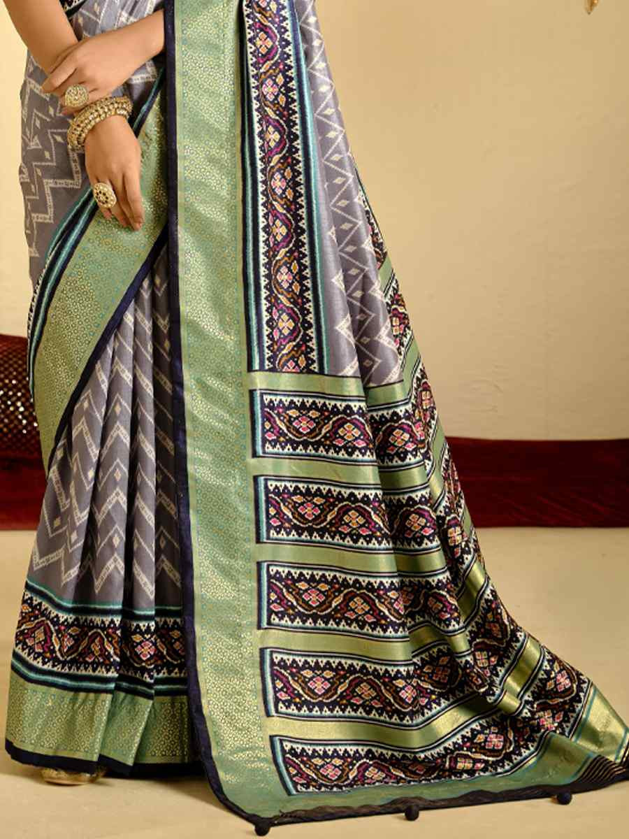 Multi Satin Jacquard Handwoven Festival Casual Classic Style Saree