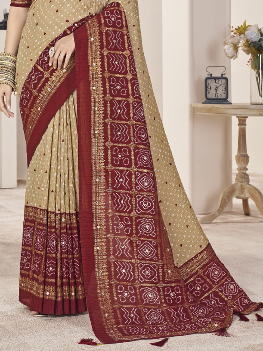 Multi Satin Jacquard Handwoven Festival Casual Classic Style Saree