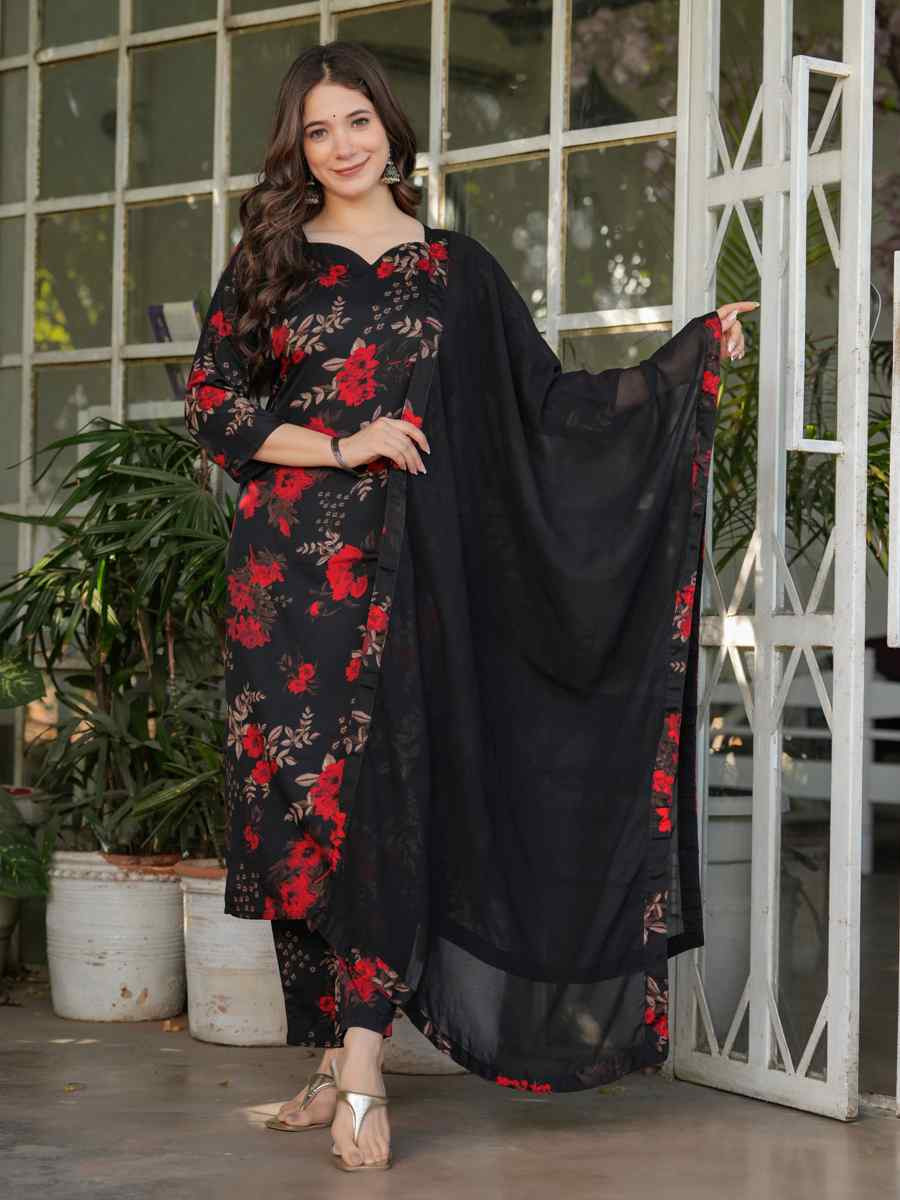 Multi Silk Blend Printed Festival Casual Ready Pant Salwar Kameez