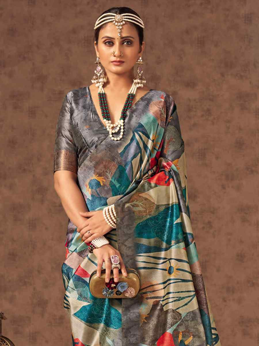 Multi Silk Handwoven Festival Casual Classic Style Saree