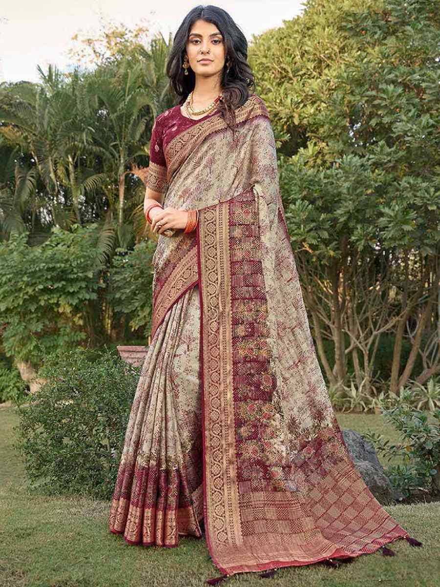 Multi Silk Handwoven Festival Wedding Heavy Border Saree