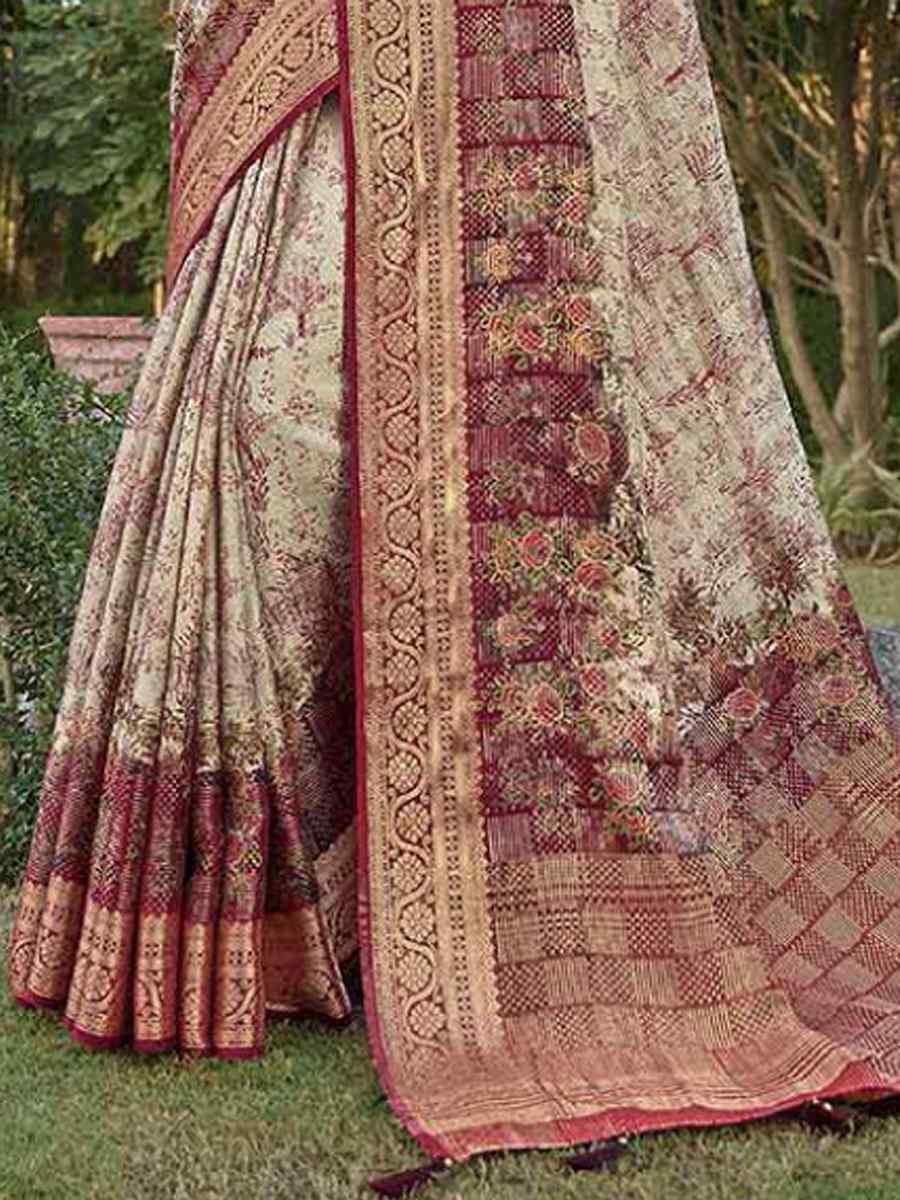 Multi Silk Handwoven Festival Wedding Heavy Border Saree