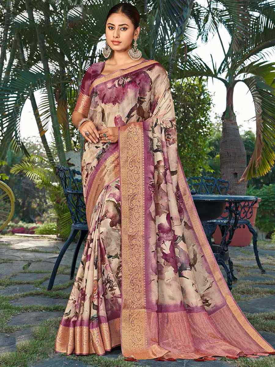 Multi Silk Handwoven Festival Wedding Heavy Border Saree