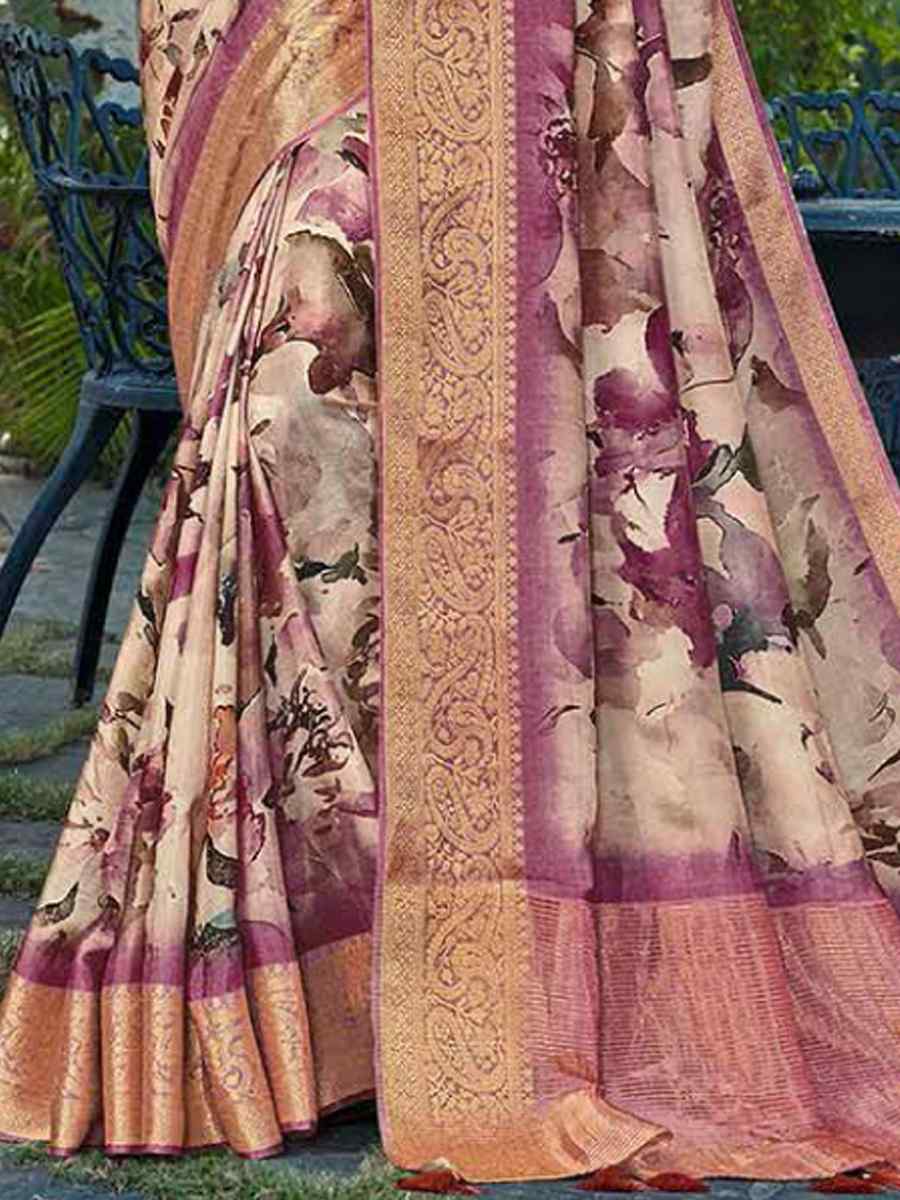 Multi Silk Handwoven Festival Wedding Heavy Border Saree