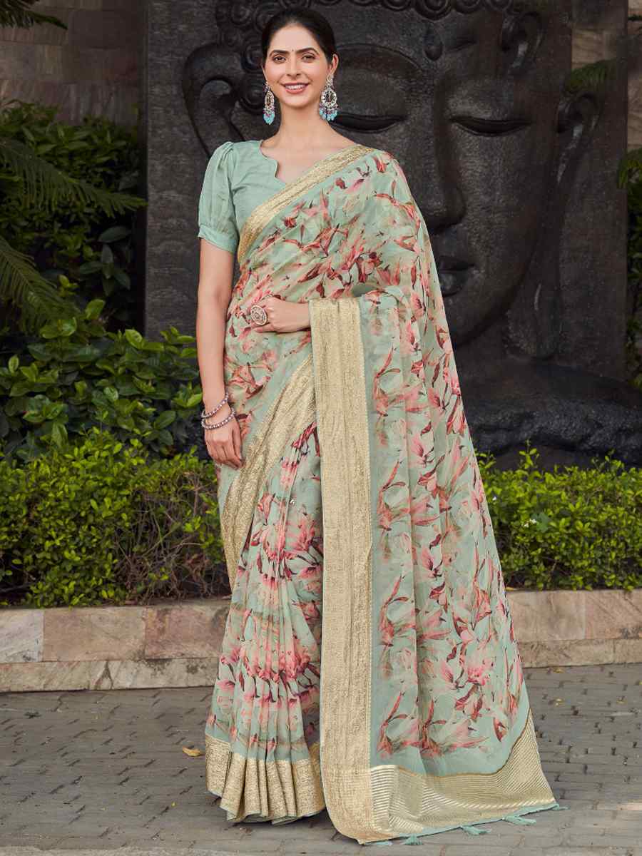 Multi Silk Handwoven Festival Wedding Heavy Border Saree