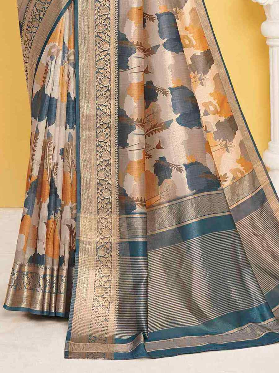 Multi Silk Handwoven Festival Wedding Heavy Border Saree