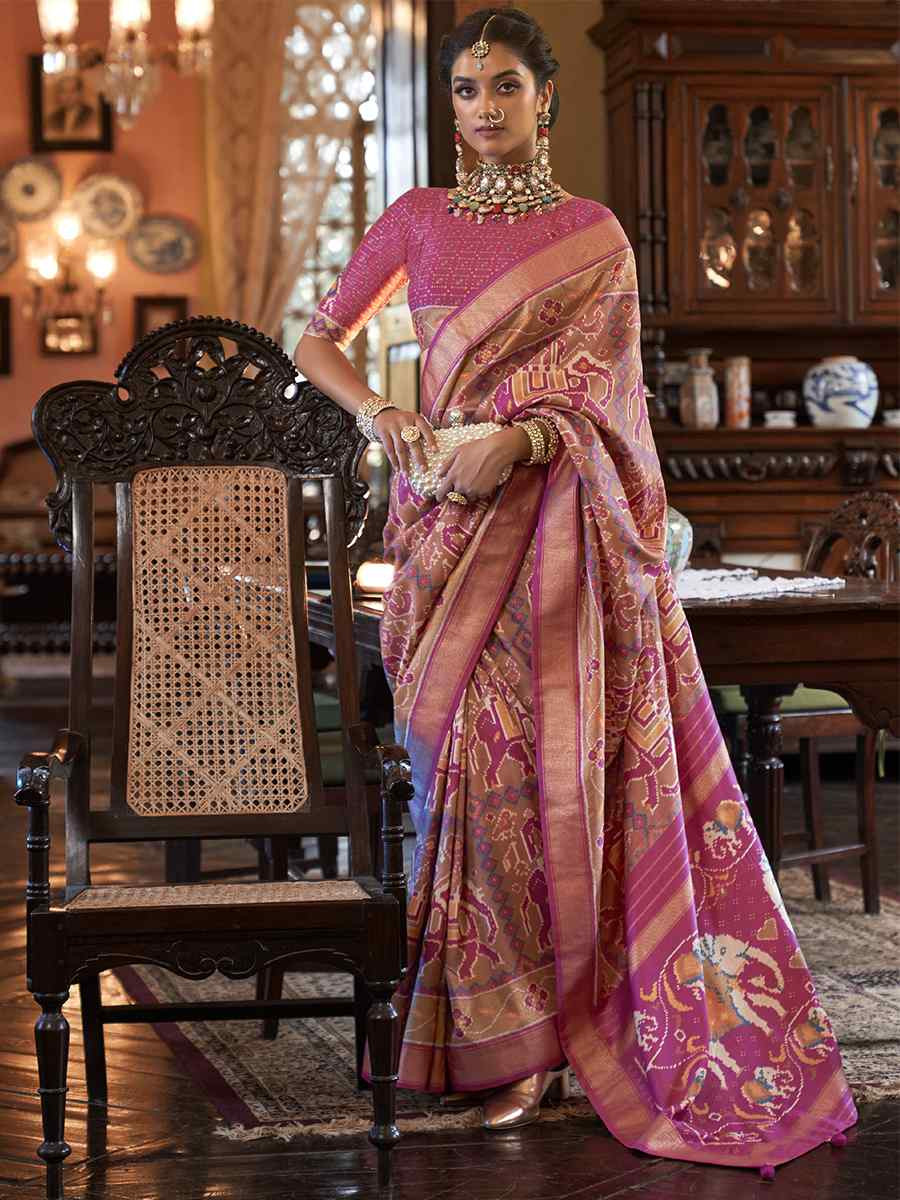 Multi Silk Handwoven Festival Wedding Heavy Border Saree